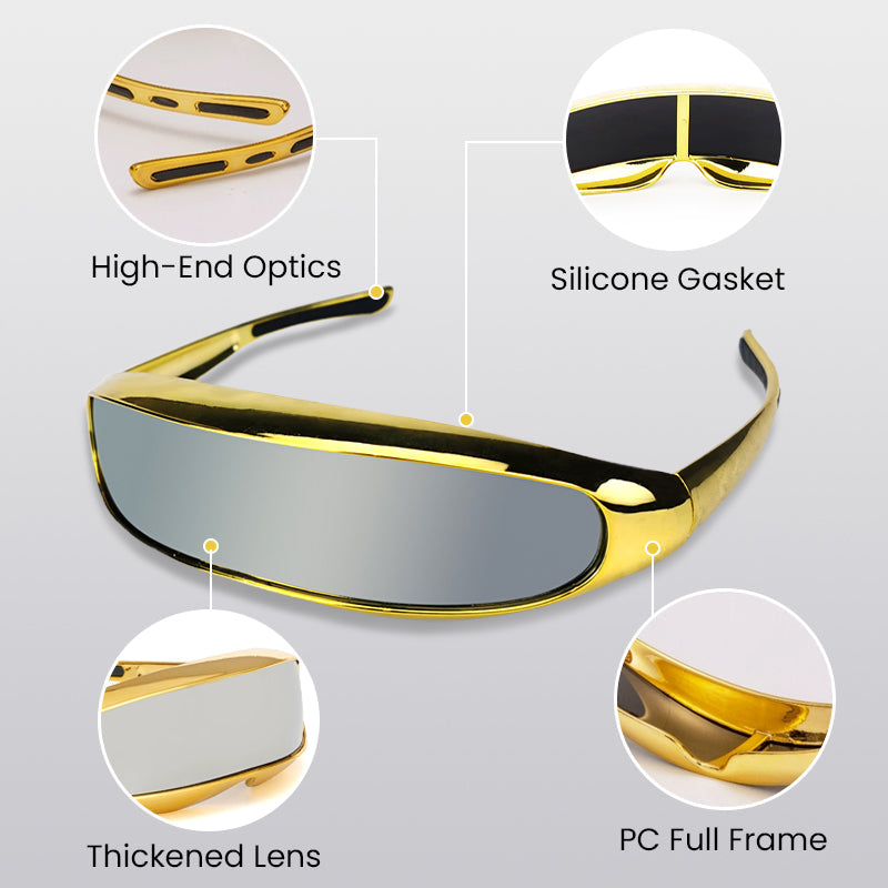 Protective One-Piece Mirror Welding Goggles