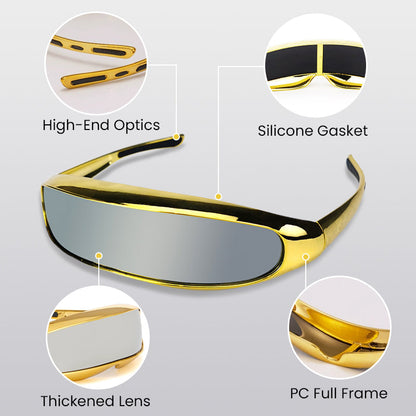 Protective One-Piece Mirror Welding Goggles