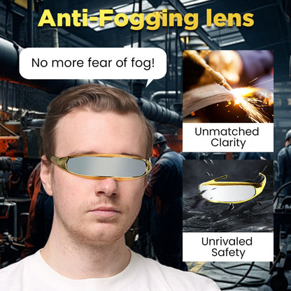 Protective One-Piece Mirror Welding Goggles