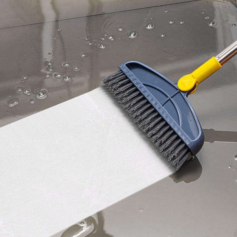 2-in-1 180° Rotating Stiff Bristle Floor Brush with Long Handle