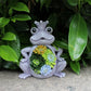 🔥Heißer Verkauf🔥Solar harz Frosch Figur Gartendeko für Draußen