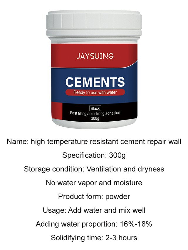 Anti-cracking and High-temperature Resistant Cement for Wall Repair